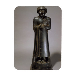 beeld van Gudea, Prins van Lagash, Neo-Sumerian, f Magneet