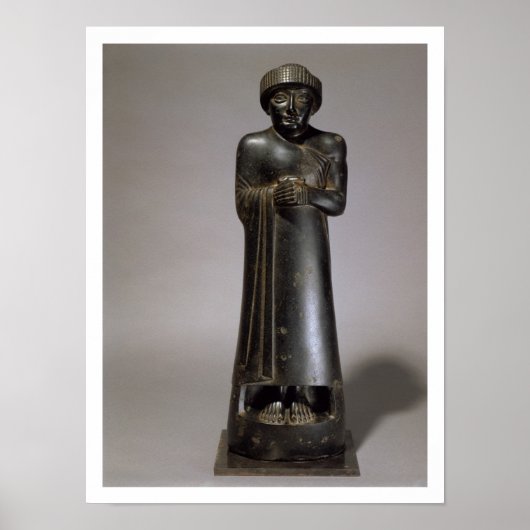 beeld van Gudea, Prins van Lagash, Neo-Sumerian, f Poster (Voorkant)