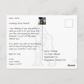 Beeld van het Beer & Strawberry Tree Madrid Spanje Briefkaart (Achterkant)