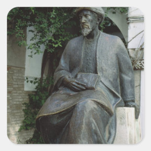 beeld van Moses Maimonides Vierkante Sticker