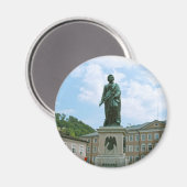 Beeld van Mozart in Salzburg Magneet (Voorkant / Achterkant)