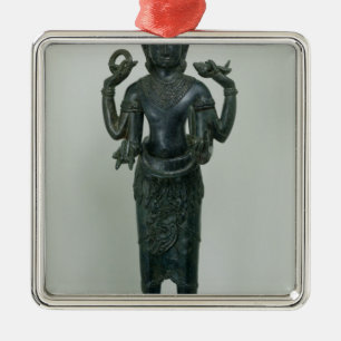 beeld van Vishnu in zijn drievoudige vorm van Vish Metalen Ornament
