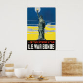 Beeld van vrijheid Tweede Wereldoorlog Poster Amer (Keuken)