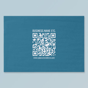 Beeldbaar Oceanblauwe QR-code Tissuepapier