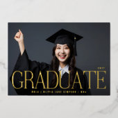 beeldbare diploma foto folie folie uitnodiging (Voorkant)