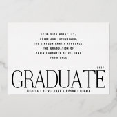 beeldbare diploma foto folie folie uitnodiging (Achterkant)