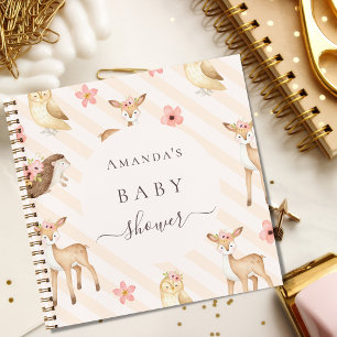 Beeldboek baby shower bosbedekking meisje notitieboek