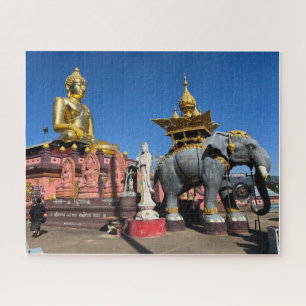 Beelden langs de Mekong rivier in Thailand Legpuzzel