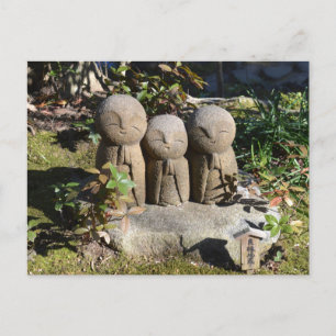 Beelden van Jizo: Hase Temple, Japan Briefkaart