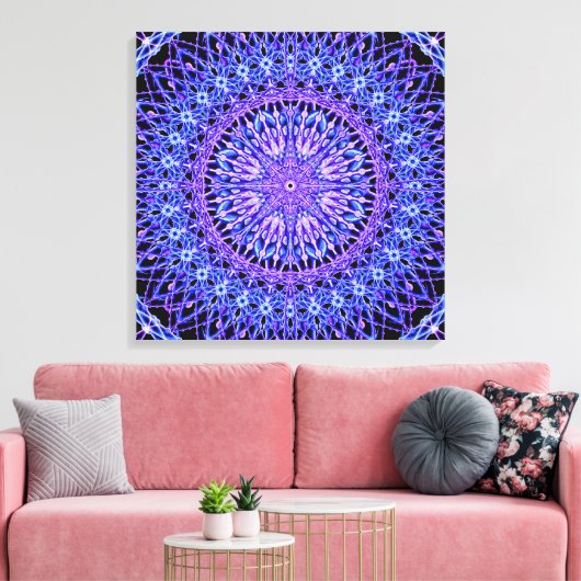 Beelden van Light Mandala Canvas Afdruk (Insitu (Woonkamer))