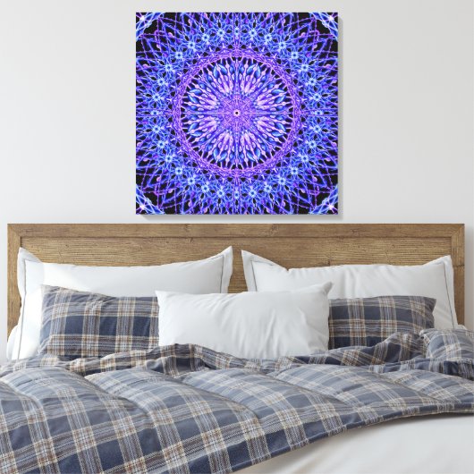 Beelden van Light Mandala Canvas Afdruk (Insitu (Slaapkamer))