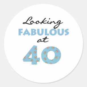 Beeldend naar 40 ronde sticker