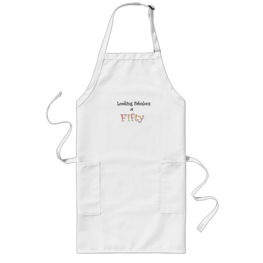 Beeldend op 50 lang schort (Voorkant)