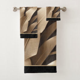 Beeldhouwde metalen bananenblad\badhanddoek set bad handdoek