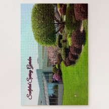 Beeldhouwde voorjaarstuin - rustige Ember Puzzles