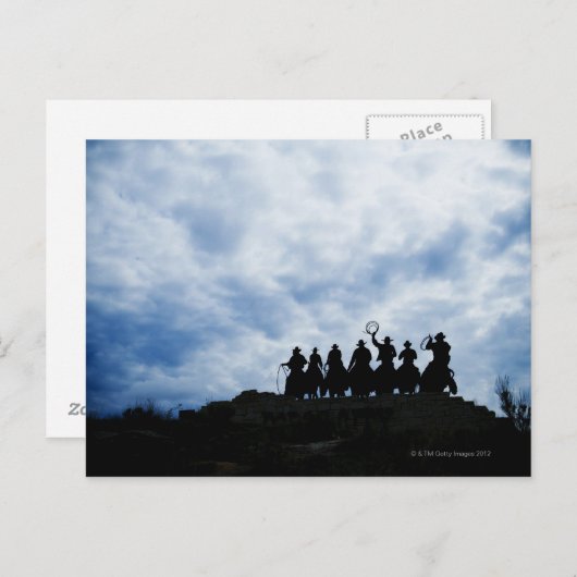 beeldhouwwerk dat je verwelkomt in Dodge City Kans Briefkaart (Voorkant / Achterkant)