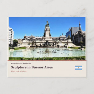 Beeldhouwwerk in Buenos Aires Briefkaart