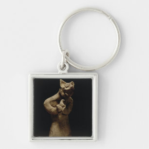 Beeldje van een lionverwarmde demon, mesopotamie, sleutelhanger