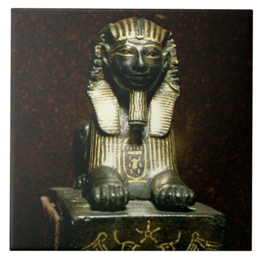 Beeldje van een neushoorn van King Tuthmosis III, Tegeltje (Voorkant)