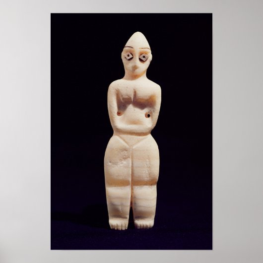 Beeldje van een vrouw, begin 4e millennium BC Poster (Voorkant)