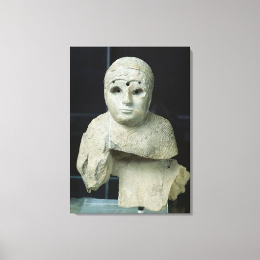 Beeldje van een vrouw met een scheerlap, Akkadian Canvas Afdruk (Voorkant)