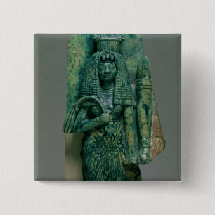 Beeldje van koningin Tiye, echtgenote van Amenophi Vierkante Button 5,1 Cm