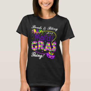 Beeldjes en geblazen is een Mardi Gras Thing Holid T-shirt