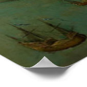  beeldkaart van Amsterdam (1538) Poster (Hoek)