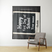 Beeldkader eerste schooldag bewerkbaar wandkleed (In situ)