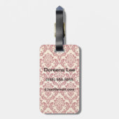 Beeldpapier voor het Damaspatroon Bagagelabel (Achterkant verticaal)
