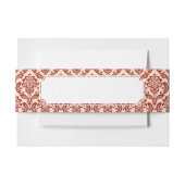 Beeldpapier voor het Damaspatroon Uitnodigingen Wikkel (Voorkant Voorbeeld)