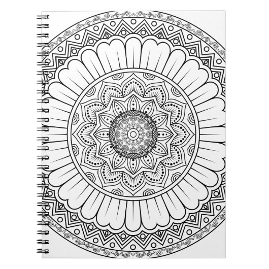 Beeldpapier voor sierpapier van Rosette mandala Notitieboek (Voorkant)