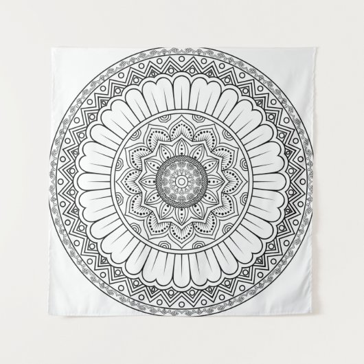 Beeldpapier voor sierpapier van Rosette mandala Wandkleed (Voorkant)