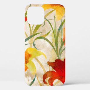 Beeldpatroon van de bloem met wilde bloemen in een iPhone 12 hoesje