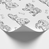 Beeldpatroon van honden cadeaupapier (Hoek)