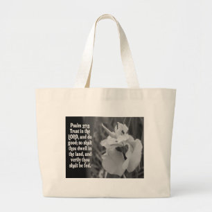 BEELDSCHERM PSALM 37:3 VERTROUWT DE LORD GROTE TOTE BAG