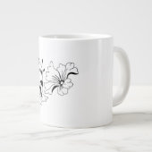 Beeldschone Bloem Motief Artistieke Koffiemok Extra Grote Beker (Voorkant rechts)