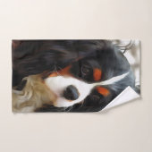 Beeltenis: A King Charles Cavalier Spaniel Bad Handdoek (Handdoek)