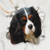 Beeltenis: A King Charles Cavalier Spaniel Bedankjes Labels (Voorkant)