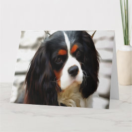 Beeltenis: A King Charles Cavalier Spaniel Bedankkaart