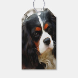 Beeltenis: A King Charles Cavalier Spaniel Cadeaulabel