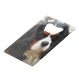 Beeltenis: A King Charles Cavalier Spaniel Kredietkaart Flessenopener
