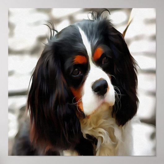 Beeltenis: A King Charles Cavalier Spaniel Poster (Voorkant)