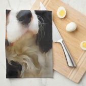 Beeltenis: A King Charles Cavalier Spaniel Theedoek (Quarter Fold)