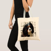 Beeltenis: A King Charles Cavalier Spaniel Tote Bag (Voorkant (product))