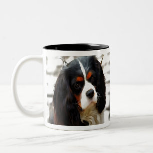 Beeltenis: A King Charles Cavalier Spaniel Tweekleurige Koffiemok