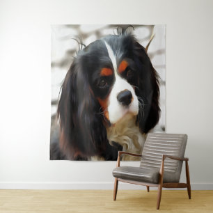 Beeltenis: A King Charles Cavalier Spaniel Wandkleed