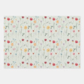 Beemdbloempatroon Kantje Boho Vibe Inpakpapier Vel (Voorkant 2)