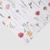 Beemdbloempatroon Kantje Boho Vibe Tissuepapier (Detail)