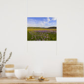 Beemdweide van wilde flora en fauna in de poster (Keuken)